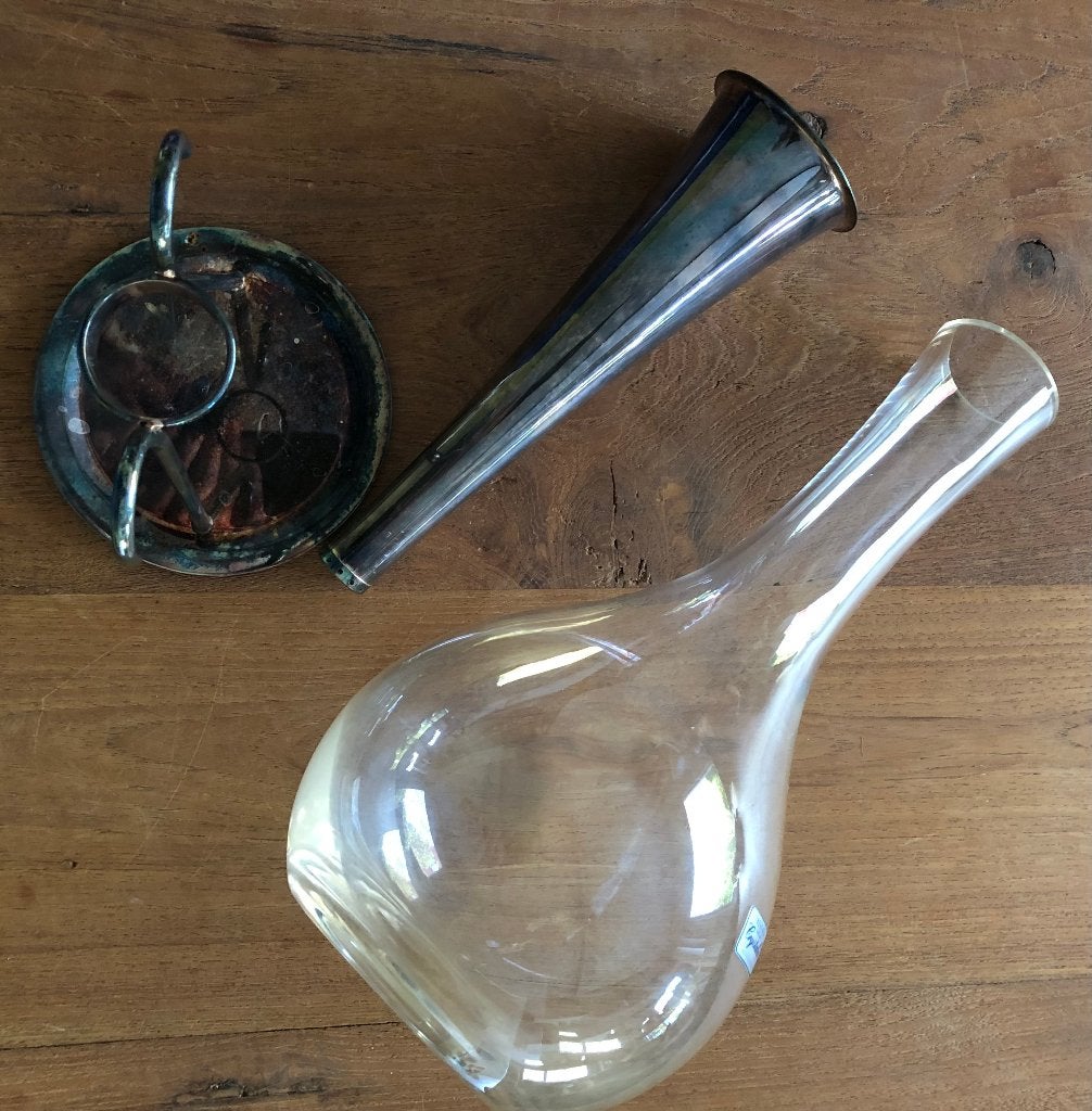 Carafe à vin « Decant Air » (argent et cristal de Bohême), Enlèvement