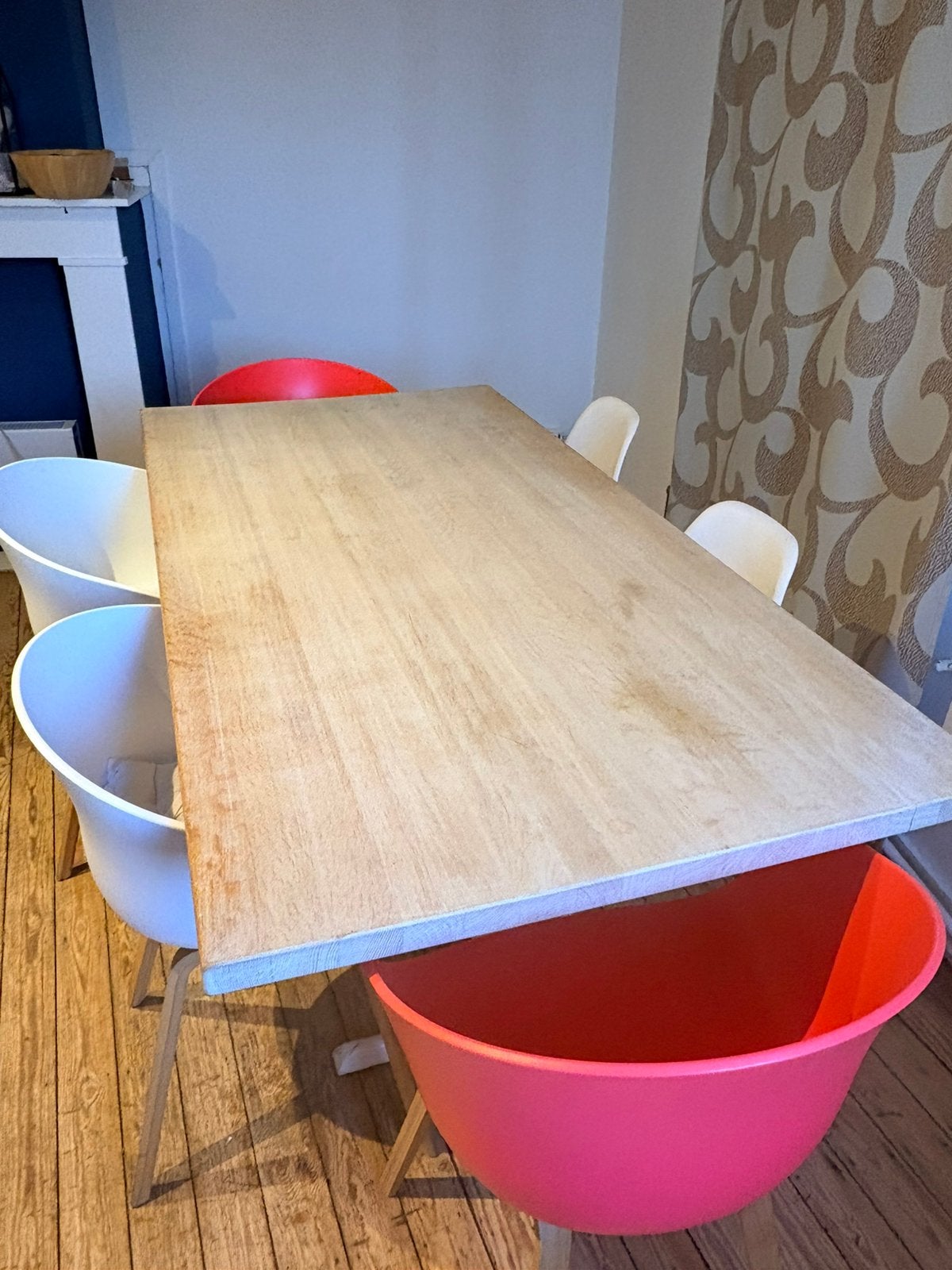 Dining table with 6 chairs, Ophalen, Zo goed als nieuw