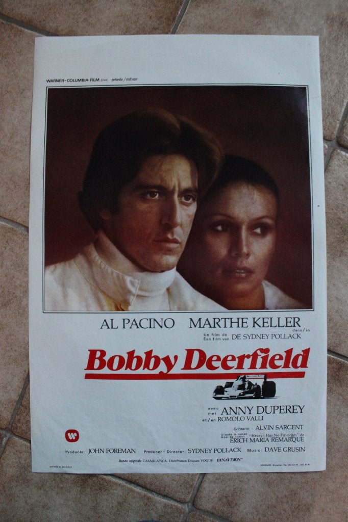 filmaffiche Al Pacino Bobby Deerfield 1977 filmposter, Enlèvement ou Envoi, Rectangulaire vertical, A1 jusqu'à A3, Comme neuf
