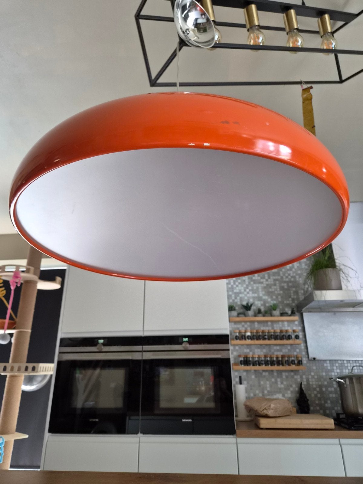 vintage hanglamp diameter 60cm, Enlèvement, Suspension, Vintage