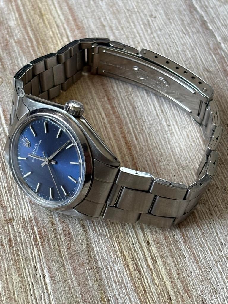 Rolex Lady 31mm blauwe Sigma dial automatic., Staal, Polshorloge, Ophalen of Verzenden, Zo goed als nieuw