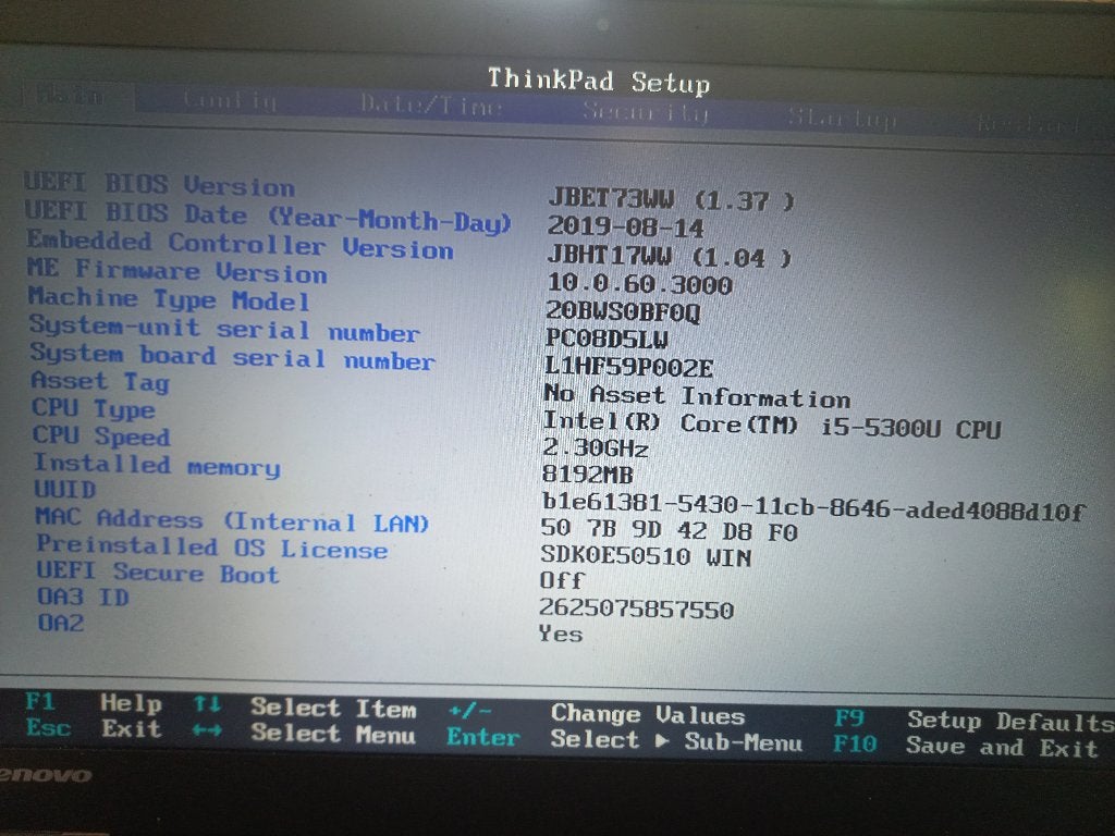 Pc portable Lenovo T450s, 256 GB, Comme neuf, Enlèvement, SSD