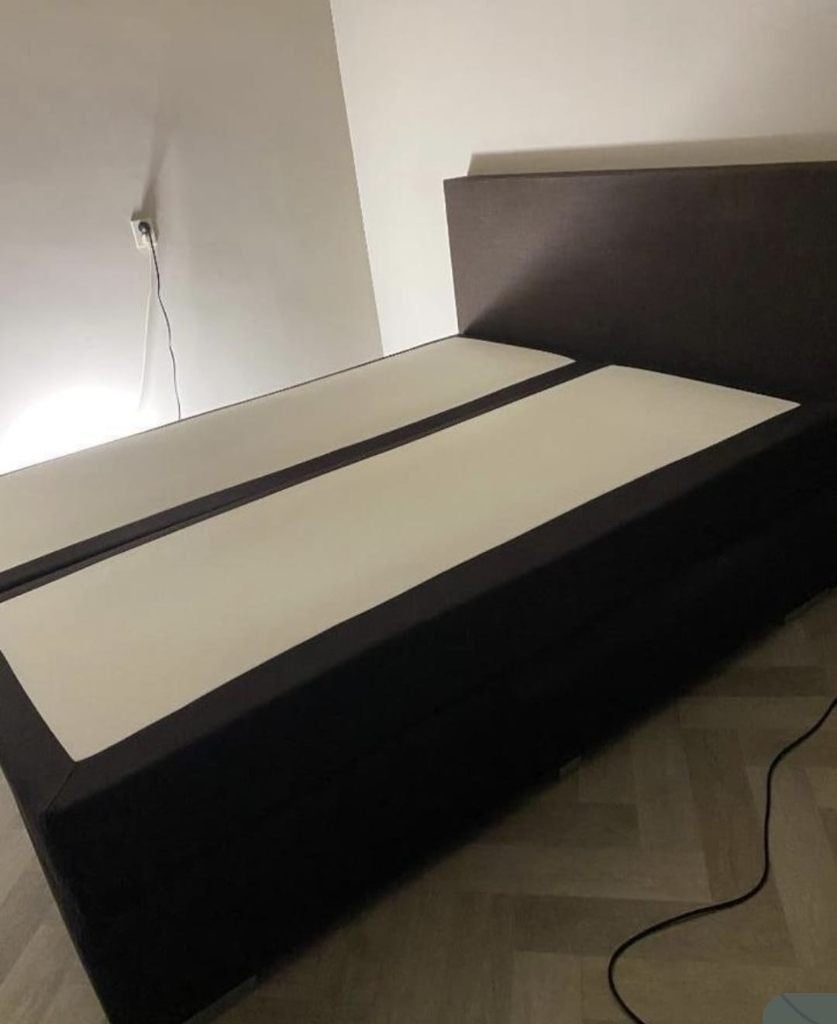 Bezorging is mogelijk 160x200 compleet boxspring bed, Huis en Inrichting, Slaapkamer | Boxsprings, Gebruikt, Bruin, Ophalen of Verzenden