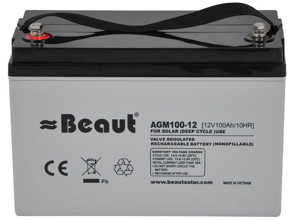 Solar accu Beaut -  100Ah AGM, Nieuw