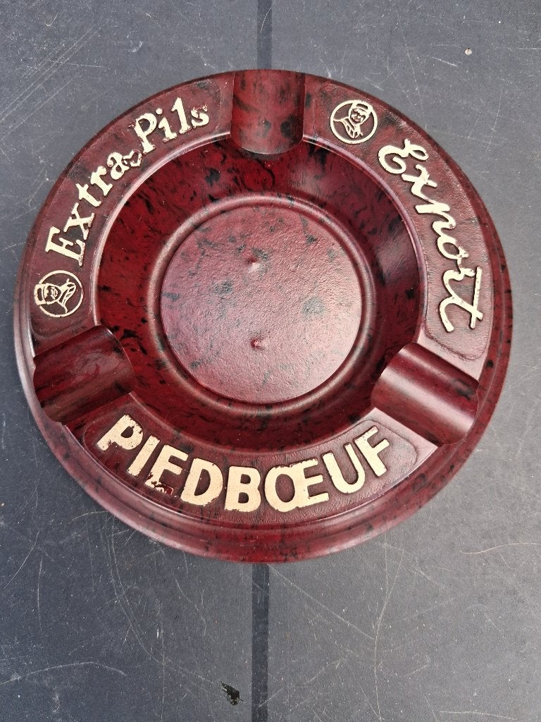 cendrier en bakélite... PIEDBOEUF, Enlèvement ou Envoi, Comme neuf, Panneau publicitaire