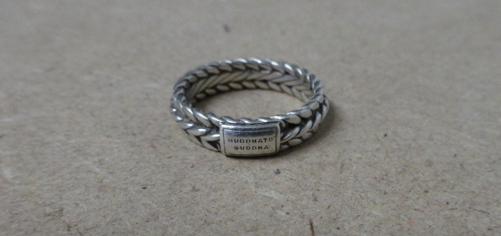 Zilveren ring Buddah to Buddah, Bijoux, Sacs & Beauté, Enlèvement ou Envoi, Femme ou Homme, Utilisé, Argent