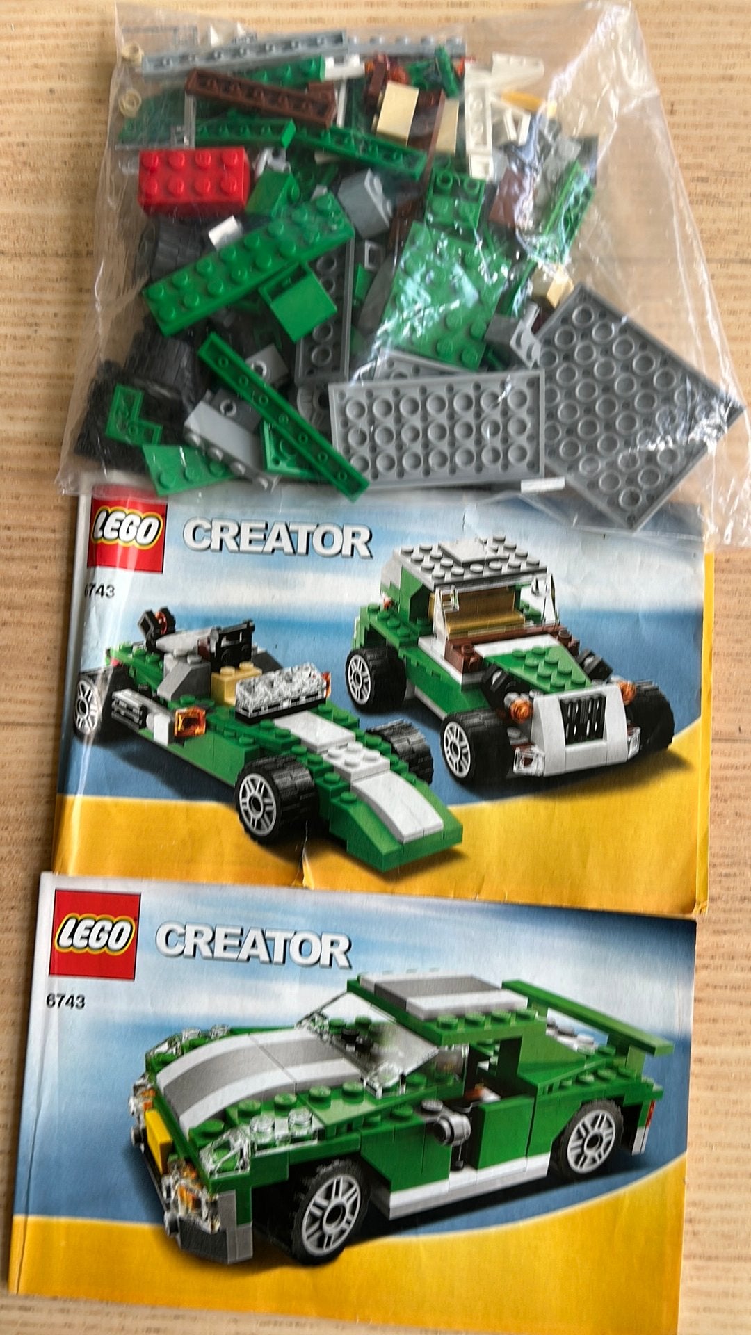 Lego Creator 6743, auto, compleet, Gebruikt, Lego, Inclusief instructies, Ophalen of Verzenden