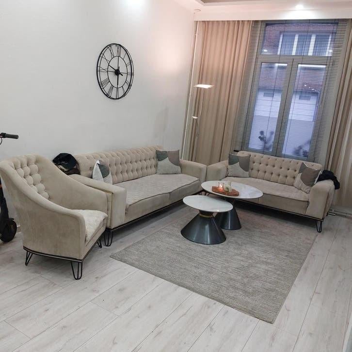 zetel chesterfield 3+2+1 slaapfunctie, Ophalen of Verzenden