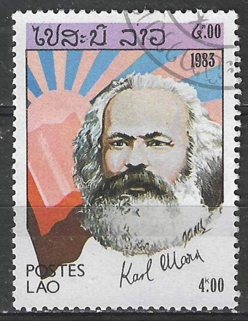 Laos 1983 - Yvert 512 - Karl Marx - 1 km (ST), Envoi, Affranchi
