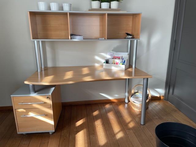Bureel - bureau  met kast, Ophalen, Gebruikt, Hout, Klassiek
