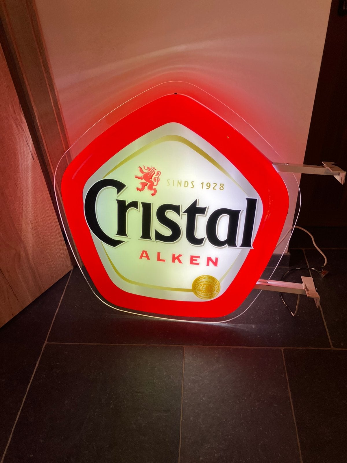 Lichtbak cristal Alken dubbelzijdig, Verzamelen, Merken en Reclamevoorwerpen, Ophalen, Zo goed als nieuw