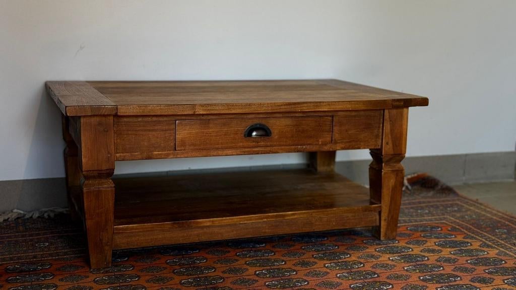 Salontafel teak, Ophalen