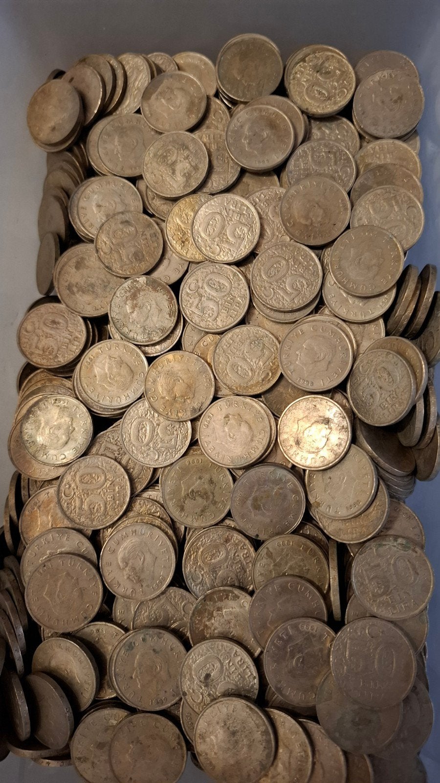 980 stuks 50 lira, Ophalen