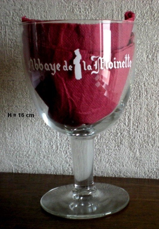 Abbaye de la Moinette (Texte blanc), Enlèvement ou Envoi, Comme neuf, Verre ou Verres