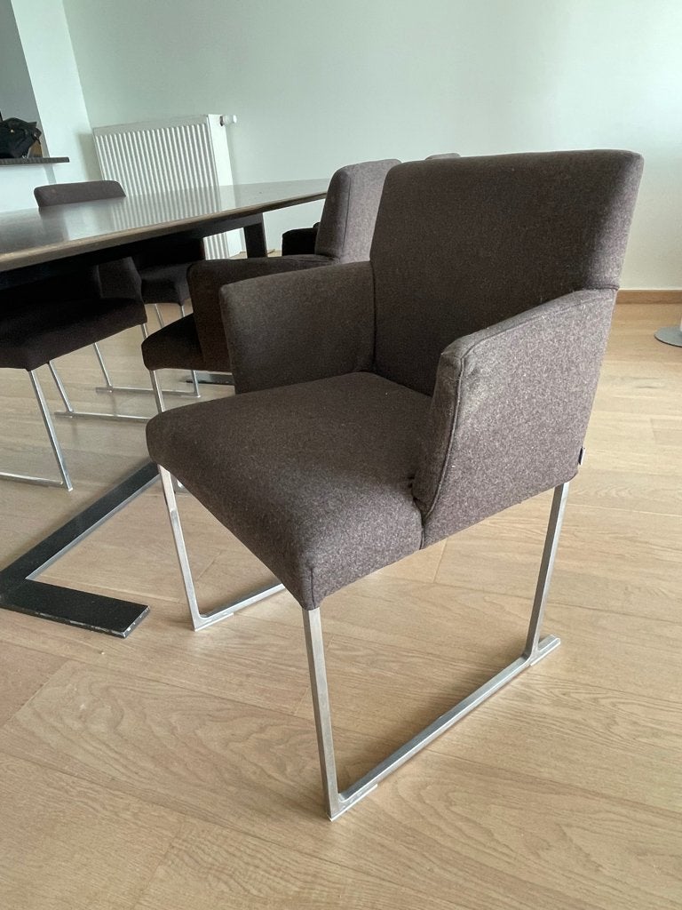 B&B Italia stoelen ( 6 stuks), Huis en Inrichting, Ophalen, Bruin, Design, Zo goed als nieuw
