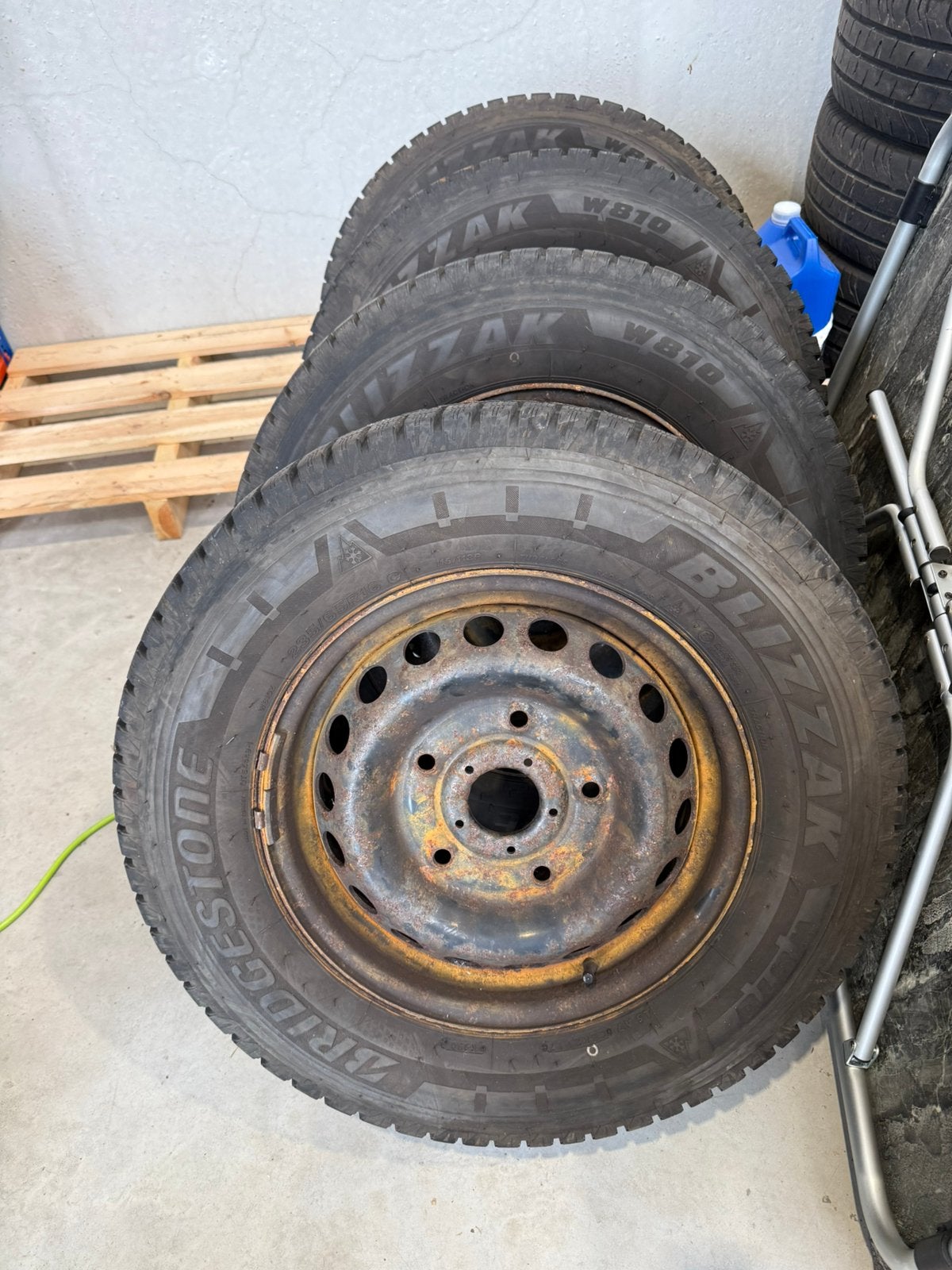 Bridgestone Blizzak winterbanden, Ophalen, Gebruikt