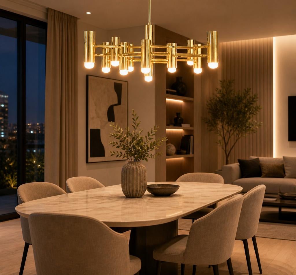 XXL Vintage Sciolari met 13 lichtpunten, Enlèvement, Comme neuf, Métal, Hollywood regency