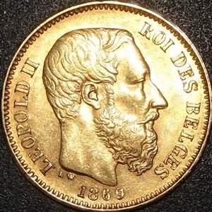 Or - Belgique - 20 francs - Léopold II — 1869 — Type 3, Timbres & Monnaies, Monnaies | Belgique, Monnaie en vrac, Or, Or, Enlèvement ou Envoi