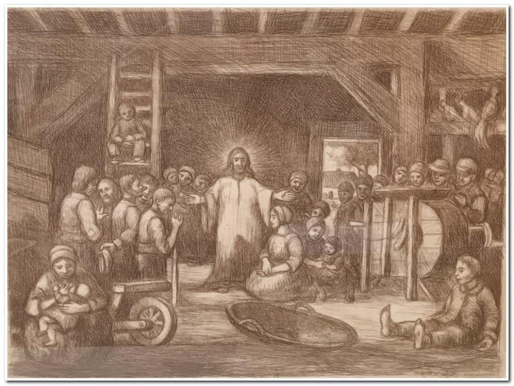 Jacob Smits (1855-1928) - Ets op papier, Antiek en Kunst, Kunst | Etsen en Gravures, Ophalen, Ets