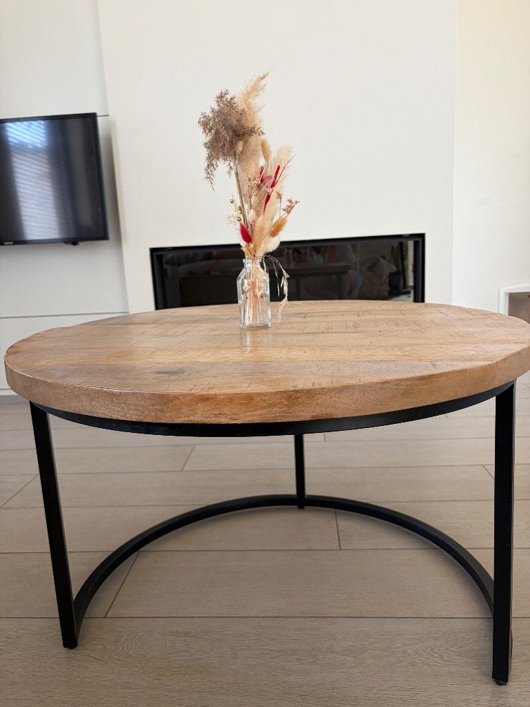Salontafel, Ophalen, Gebruikt, 50 tot 100 cm, Rond