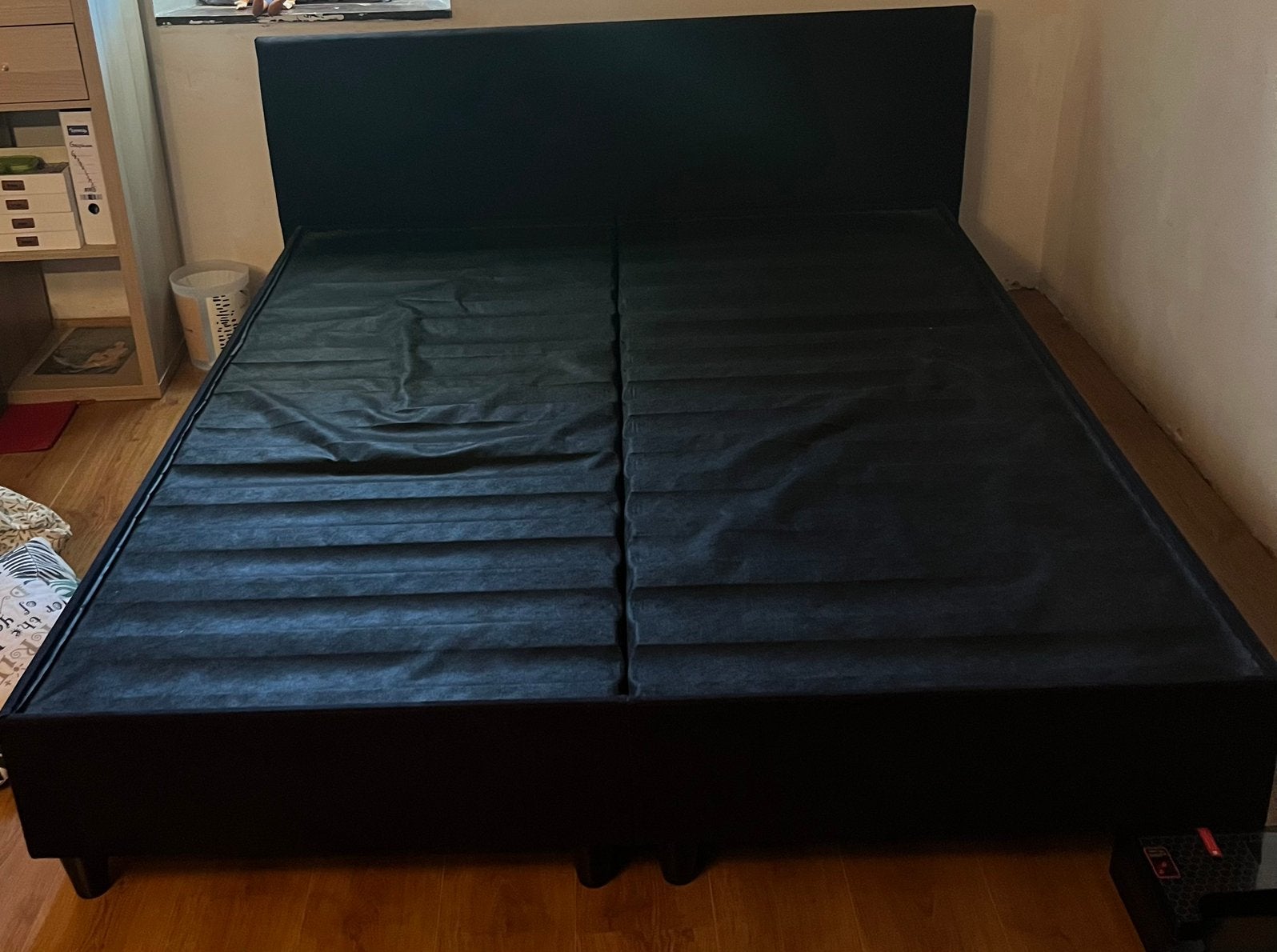 Cadre de lit, Huis en Inrichting, Slaapkamer | Slaapbanken, Ophalen, Gebruikt, Zwart, Tweepersoons