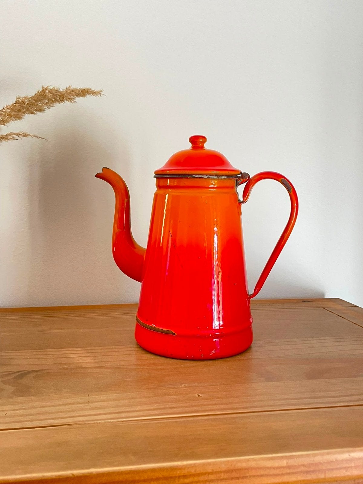 Cafetière Vintage Années 50-60 Orange Rétro Vintage Déco, Antiquités & Art, Enlèvement