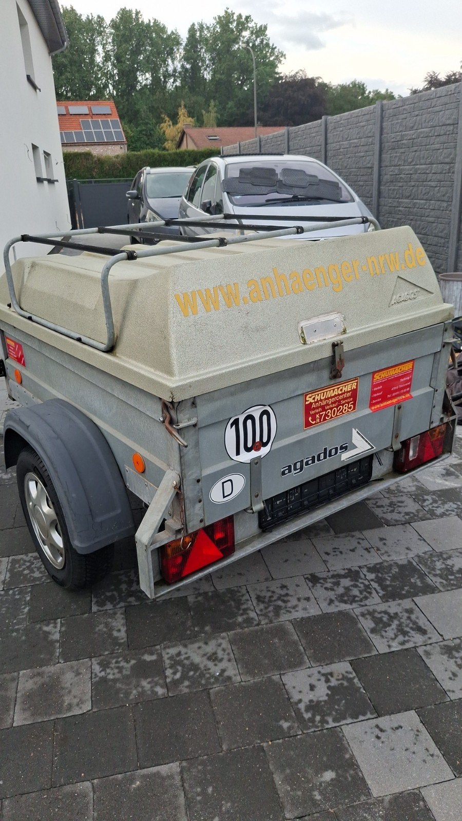 Agados aanhangwagen bagagewagen 750kg 150x114x70cm, Ophalen