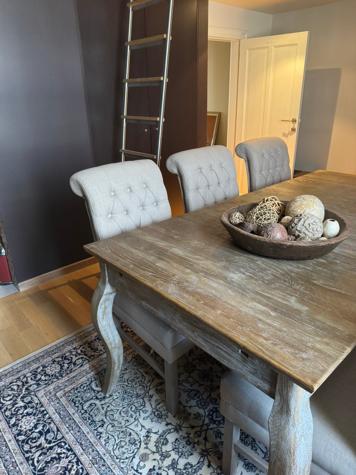 Eetkamertafel met 6 stoelen,landelijke stijl,nieuwstaat!!!, Enlèvement
