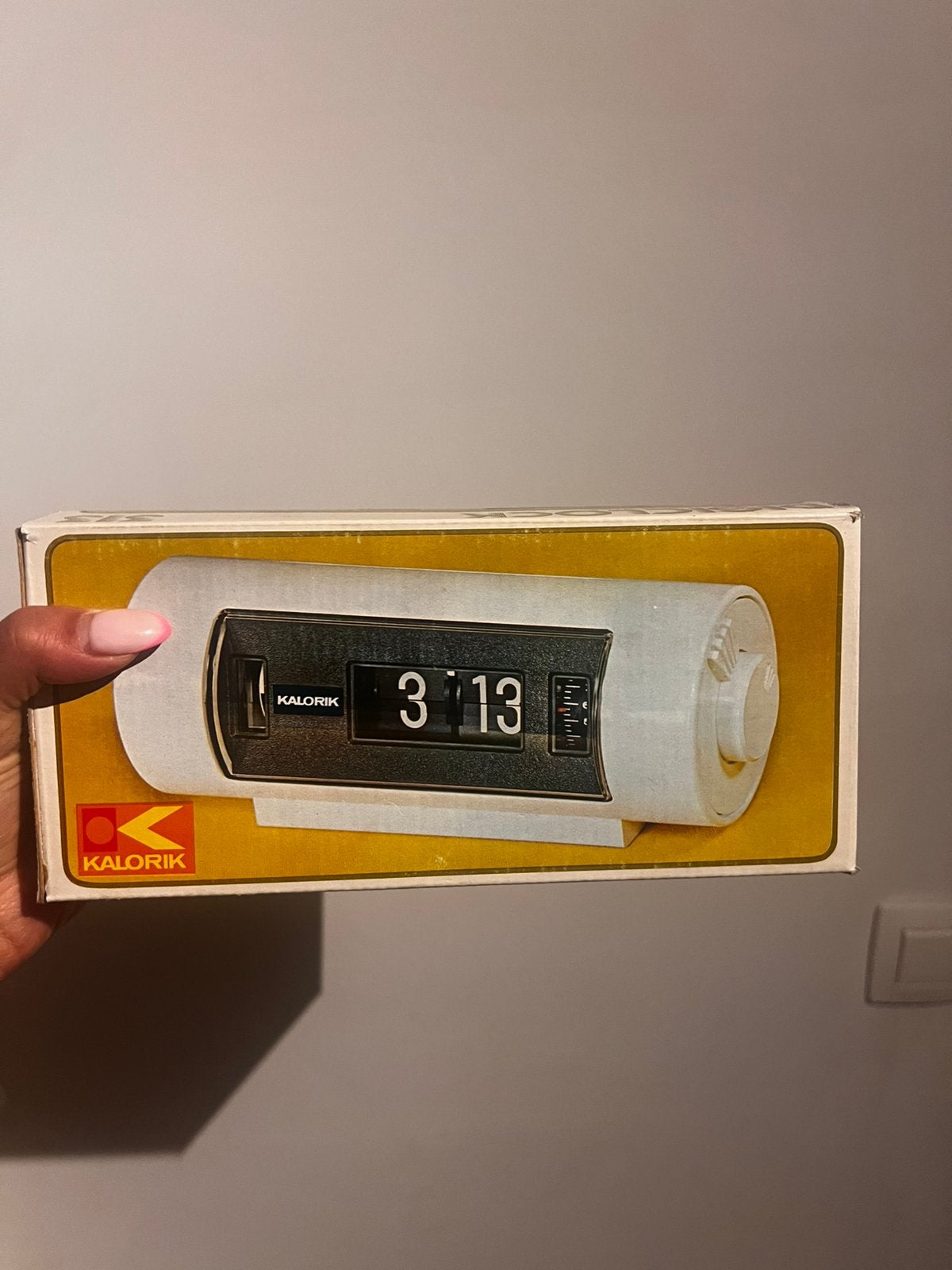 Vintage Kalorik 313 Cilinder Flip Klok – Space Age Jaren 70, Enlèvement, Comme neuf