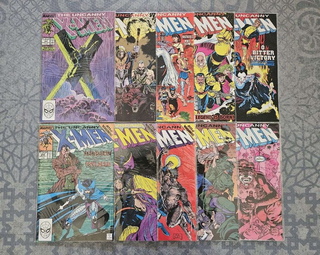 the Uncanny X-Men (vol.1) #251-260 (1989), Série complète ou Série, Enlèvement ou Envoi, Utilisé