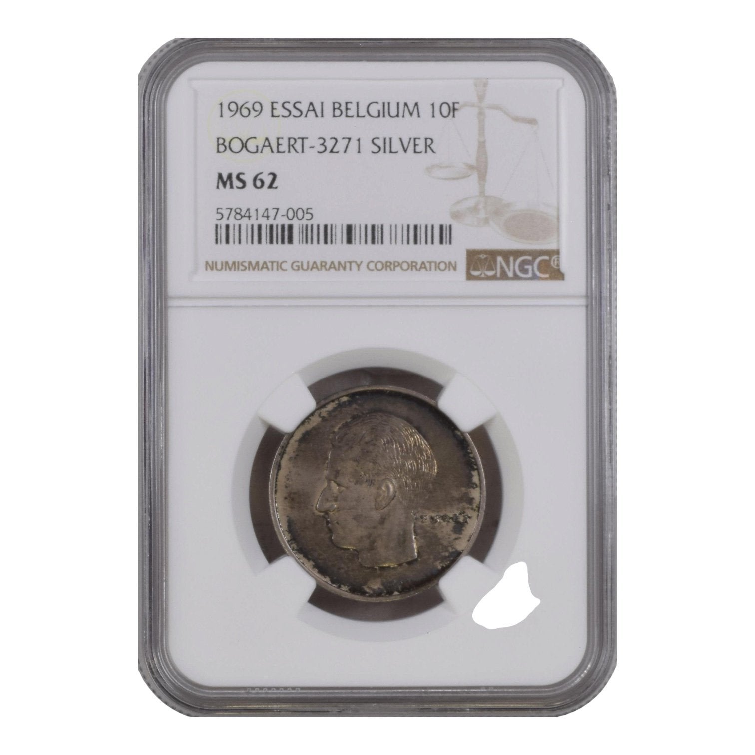 België 10 franc 1969 ESSAI zilver R2, Ophalen, Zilver, Zilver