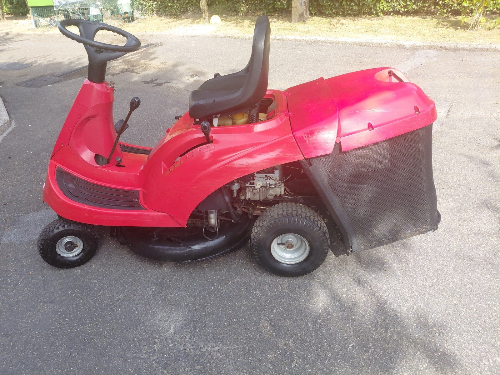 Tracteur tondeuse Castelgarden F72 12.5 CV, Enlèvement, Bac de ramassage