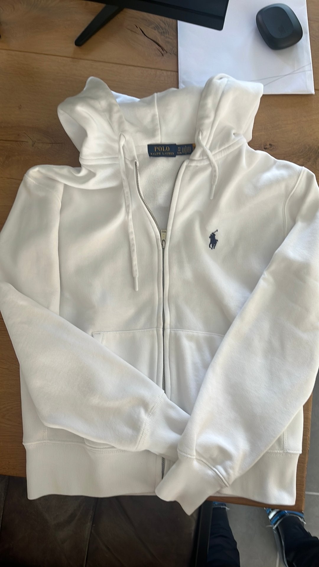 Dames sweater met rits Ralph Lauren, Enlèvement, Comme neuf, Taille 46 (S) ou plus petite, Blanc