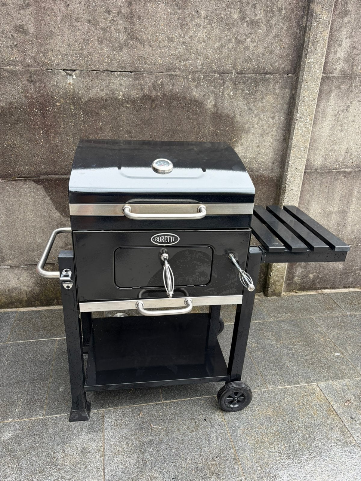 Boretti carbone bbq, Jardin & Terrasse, Barbecues au charbon de bois, Comme neuf, Avec accessoires, Enlèvement