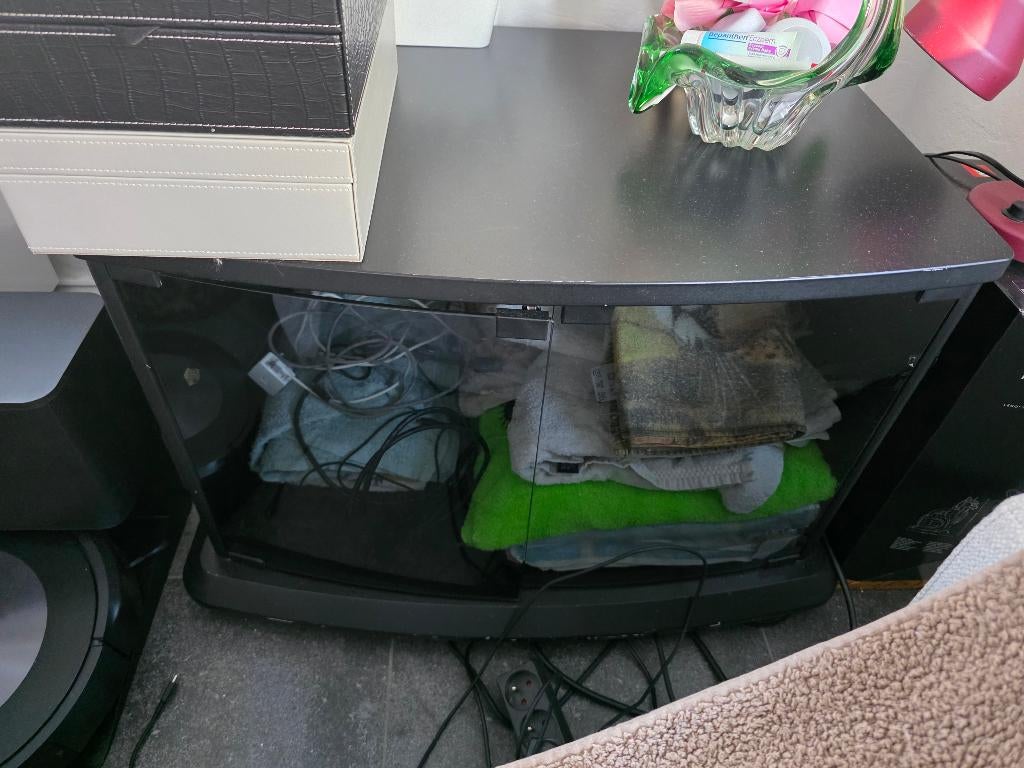 Te koop : tv meubel, Huis en Inrichting, Kasten |Televisiemeubels, Ophalen, Gebruikt, Glas