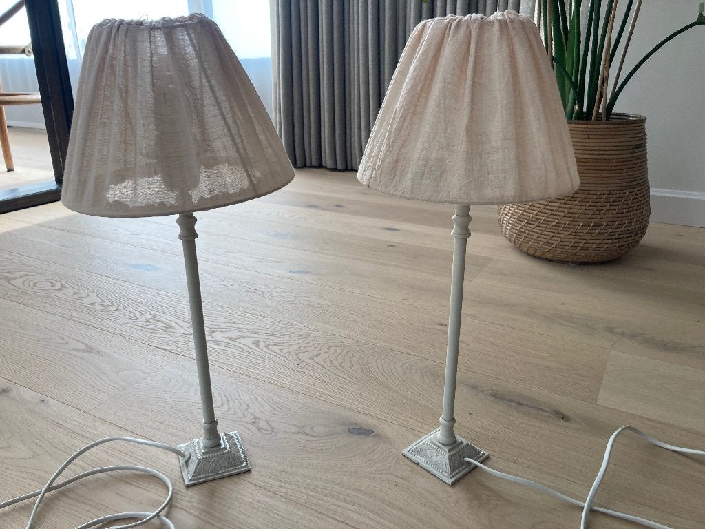 Twee lampen Clayre & Eef, Tissus, Moins de 50 cm, Enlèvement ou Envoi, Comme neuf