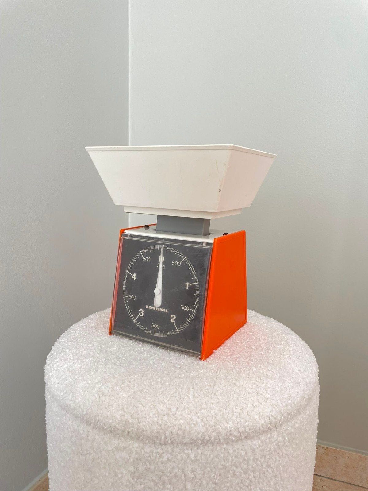 Balance Vintage Rétro Orange Corail Soehnle Années 70, Moins de 25 cm, Moins de 100 cm, Enlèvement, Utilisé