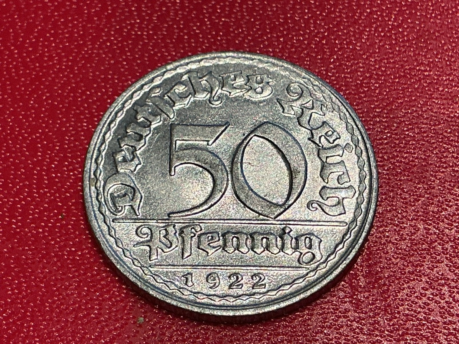 Allemagne 50 Pfennig 1922 D magnifique, Enlèvement ou Envoi, Allemagne