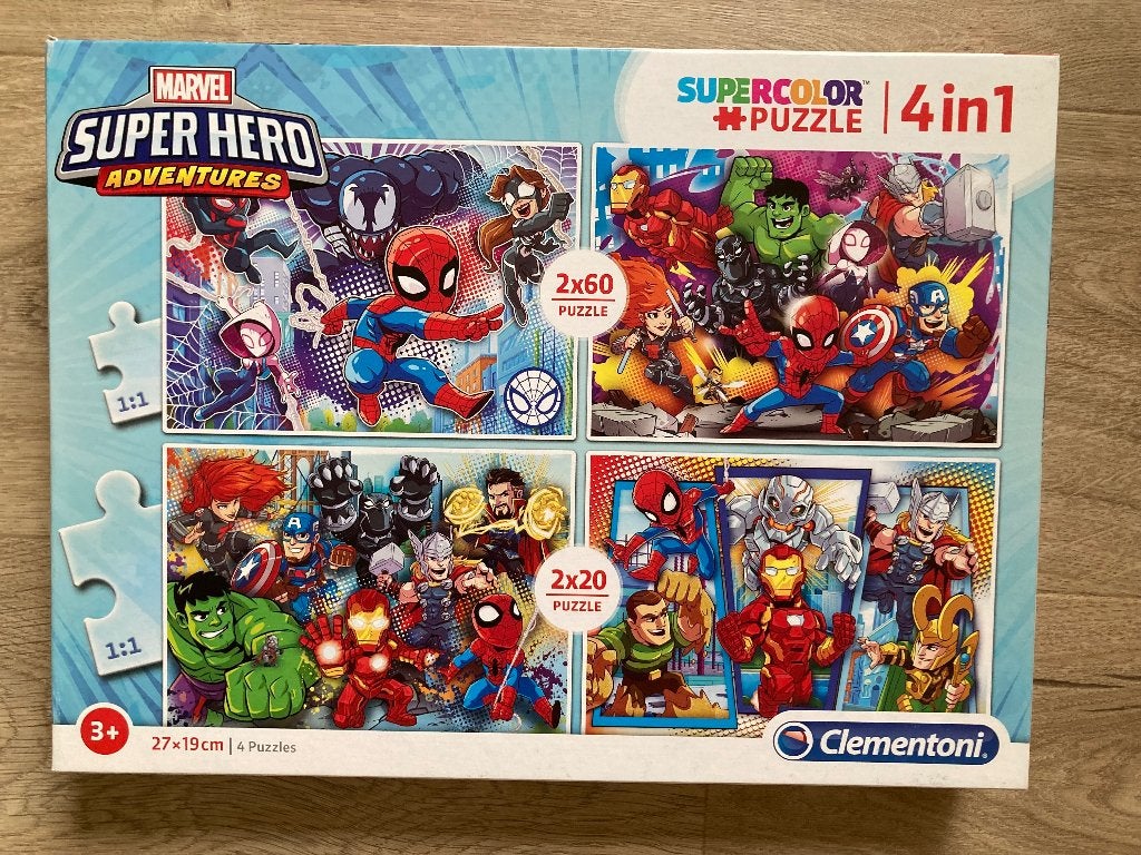 4 puzzels van Spiderman, Ophalen of Verzenden, Zo goed als nieuw