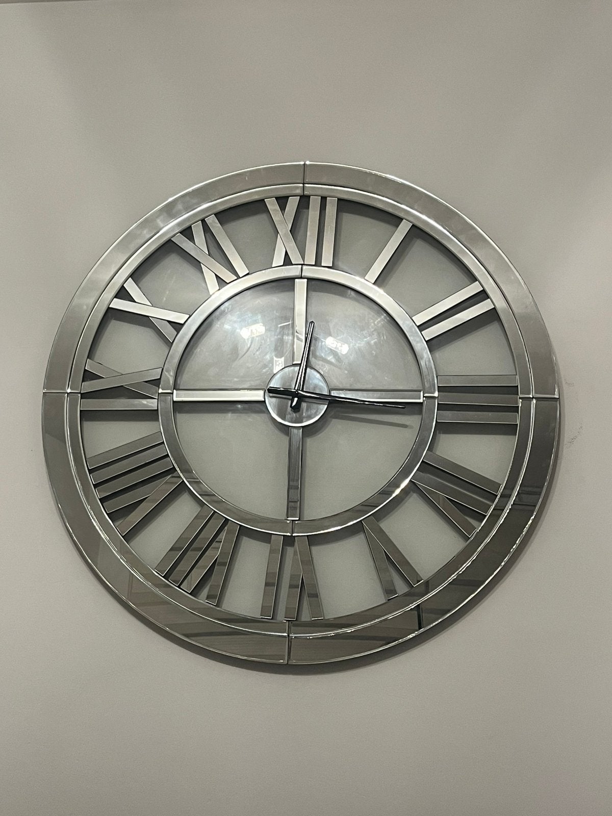 Horloge murale miroir, Huis en Inrichting, Woonaccessoires | Klokken, Wandklok, Stil uurwerk, Vintage, Ophalen of Verzenden