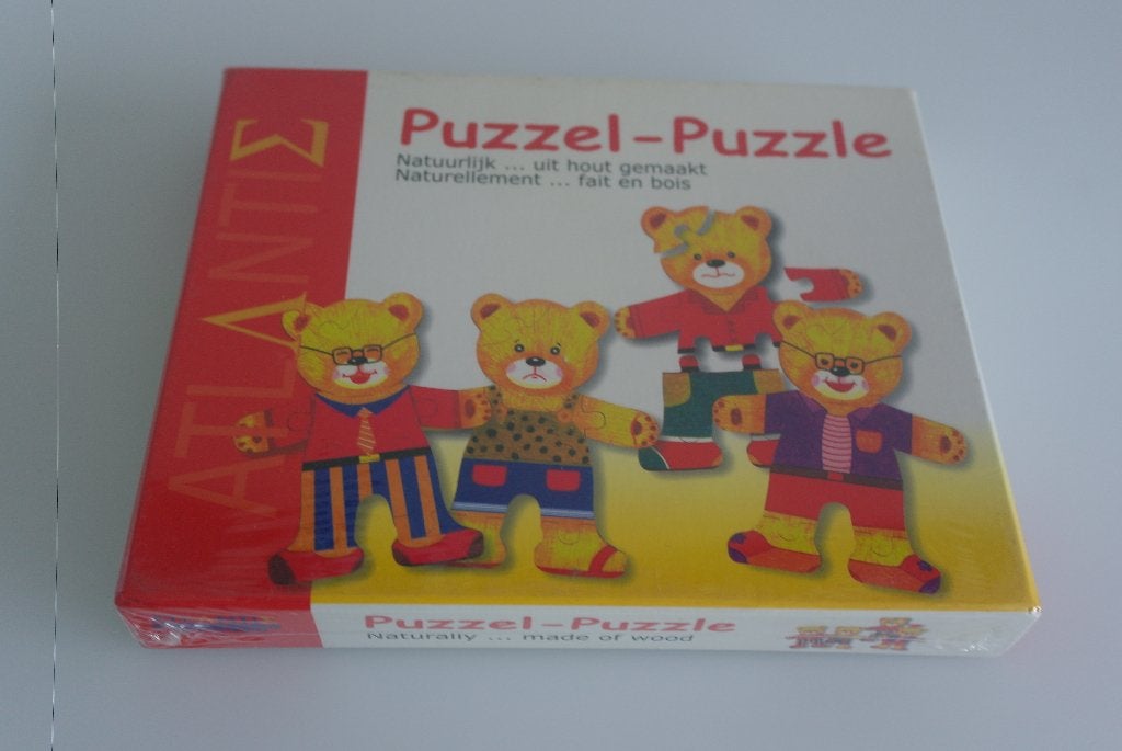 Verkleedpuzzel 4 beren in hout (nieuw), Ophalen of Verzenden, Nieuw