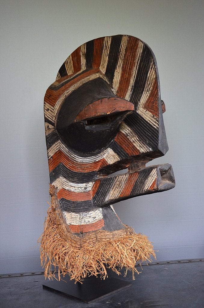 Afrikaans Songye Kifwebe masker, Antiek en Kunst, Kunst | Niet-Westerse kunst, Masker, Afrika, Hout, Handgemaakt, Ophalen of Verzenden