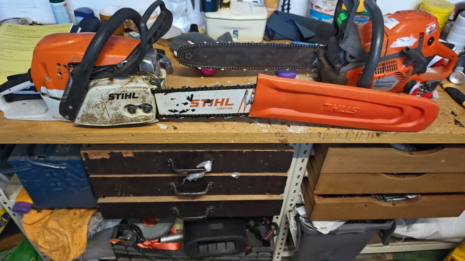 Stihl MS 291/ Husqvarna 555, Jardin & Terrasse, Enlèvement ou Envoi