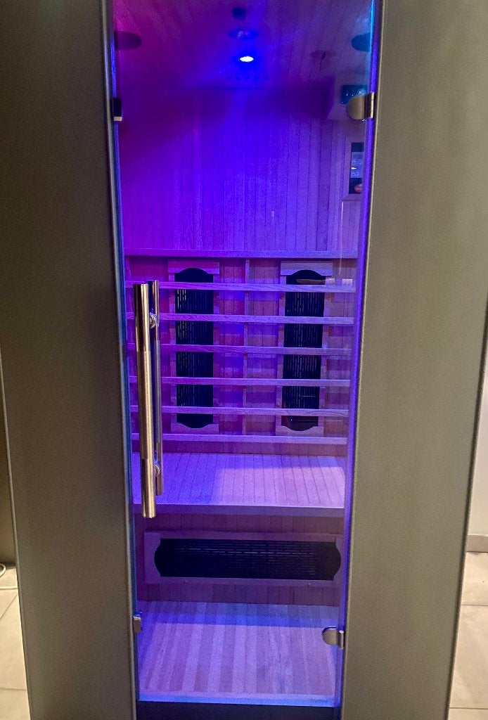 Infrarood sauna cabine 2 persoons, Ophalen, Zo goed als nieuw, Infrarood, Complete sauna