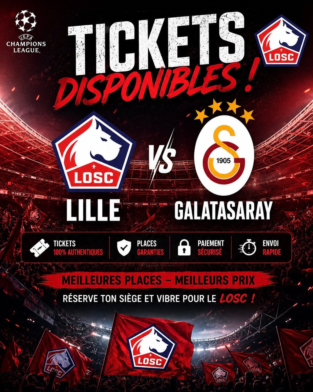 Tickets de foot Lille - Galatasaray