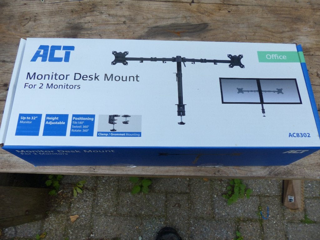 Support bureau pour 2 écrans, Computers en Software, Monitoren, Ophalen, Nieuw