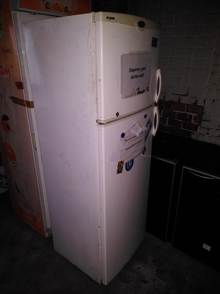 Réfrigérateur de cuisine avec congélateur séparé (Whirlpool), Electroménager, 160 cm ou plus, Enlèvement, Utilisé, 60 cm ou plus