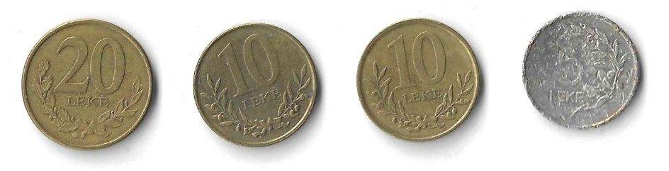 4 Albanese munten, Ophalen