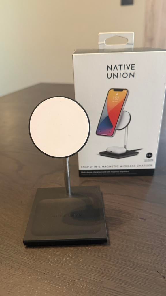 Native Union 2-in-1 MagSafe draadloze oplader(niet gebruikt), Ophalen, Zo goed als nieuw