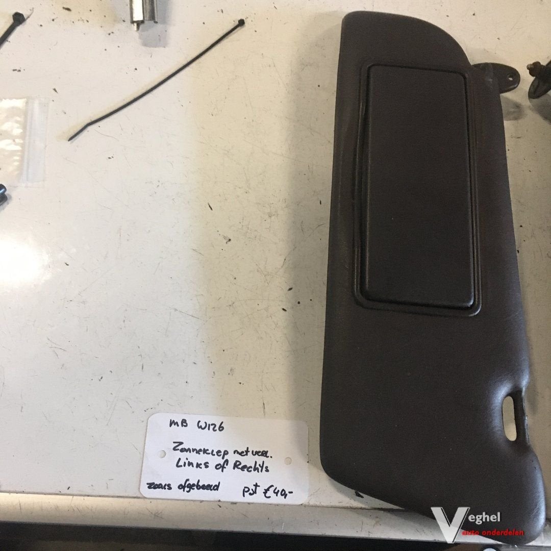 Mercedes W126 Zonneklep Links of Rechts met verlichting  Kle, -, Utilisé, -, -
